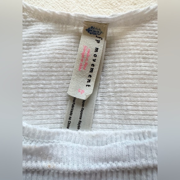 Free People Movement Lay Up Long Sleeve Tee - Light Grey/Blue - S - Picture 6 of 11